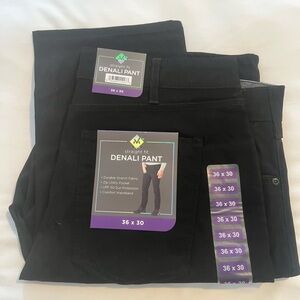 Black Denali Pants with Straight Fit